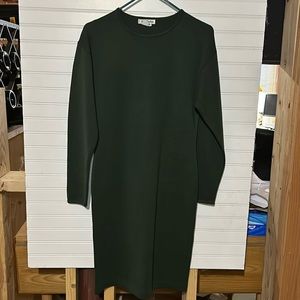 Ann Taylor forest green knit dress.
